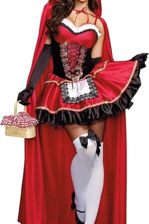 Women's Red Riding Hood Costume, Adult Halloween Fashion