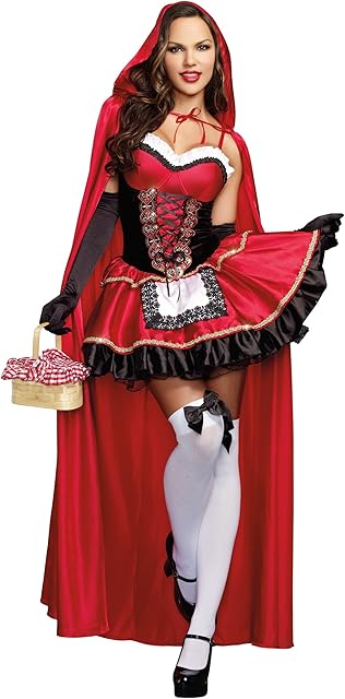Women's Red Riding Hood Costume, Adult Halloween Fashion