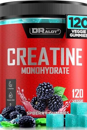 9999% Creatine Monohydrate Gummies More 15% Strength, 5X Energy & Muscle Support Pre-Workout Complex Creatine for Women & Men with 5000mg Creatine, L-Taurine, B12, Mg and K, Vegan