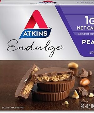 Atkins Endulge Peanut Butter Cups, Dessert Favorite, Low Carb, 0g Sugar, 20 Count
