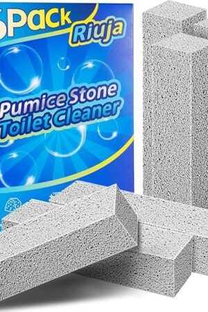 6 Pack Pumice Stone Toilet Bowl Cleaner, Pumice Stone for Cleaning, Powerfully Cleans Toilets, Bathtubs, Grills, Swimming Pools, Sinks