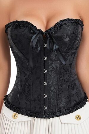Corset Tops for Women Women's Lace Up Boned Overbust Bustier Lingerie Bodyshaper Top Bodysuit XS S M L XL XXL