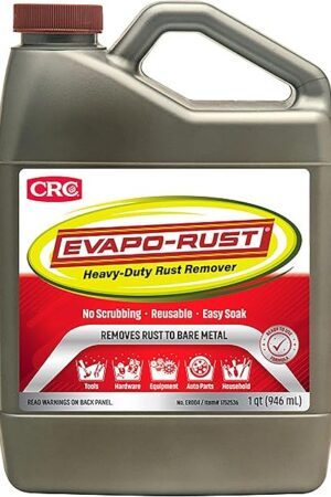 CRC Evapo-Rust, Heavy-Duty Rust Remover, Reusable, Acid-Free, Non-Corrosive, Water-based, 32 oz, Removes Rust to Bare Metal