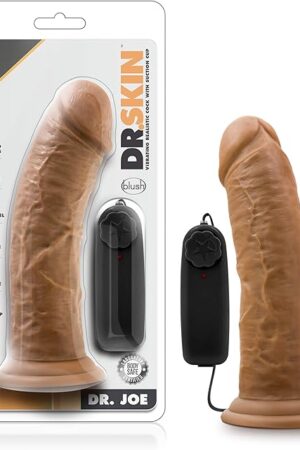 Blush Novelties Dr. Skin 8 Inch Realistic Thick Dildo, Suction Cup Harness Compatible, Sex Toy for Women, Sex Toy for Adults