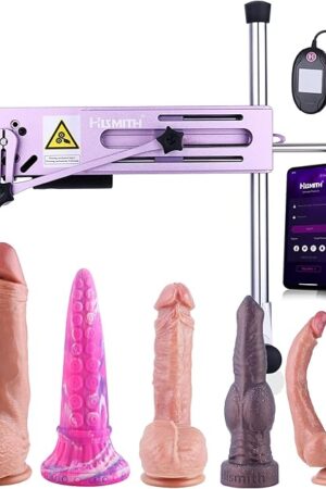Hismith Premium Sex Machine 4.0, Thrusting Machine with Kliclok System, Sex Machine with Five Attachments for Sex Training, APP and Wire Controlled Love Machine