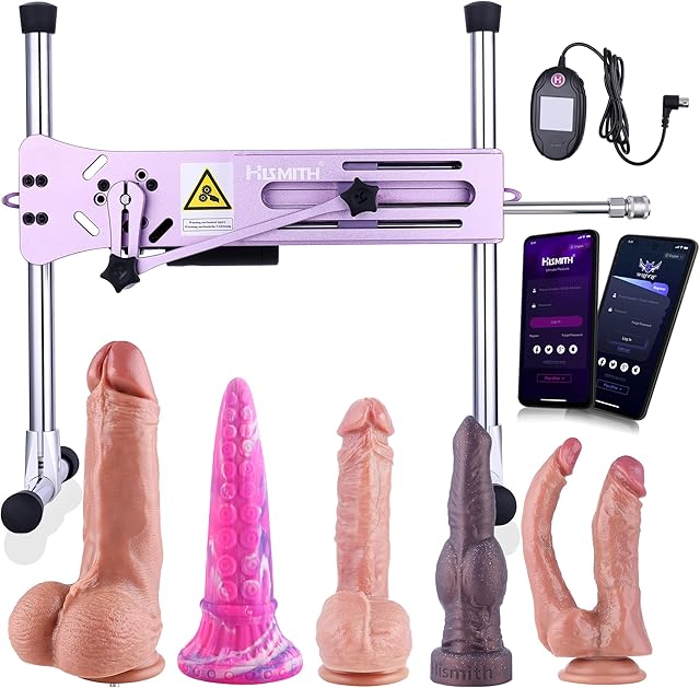 Hismith Premium Sex Machine 4.0, Thrusting Machine with Kliclok System, Sex Machine with Five Attachments for Sex Training, APP and Wire Controlled Love Machine
