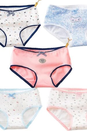 Japanese Anime Panties for Women Girls Soft Cotton Underwear Print Briefs Cosplay Lingerie Cute 5-Pack