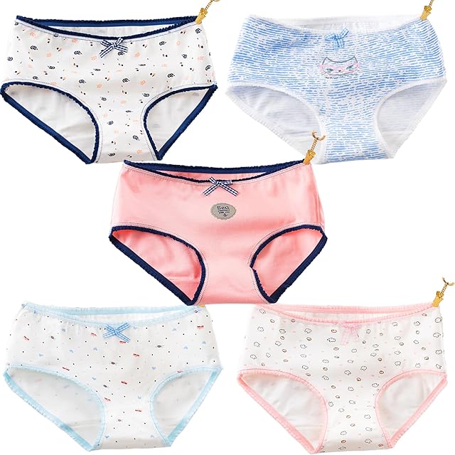Japanese Anime Panties for Women Girls Soft Cotton Underwear Print Briefs Cosplay Lingerie Cute 5-Pack