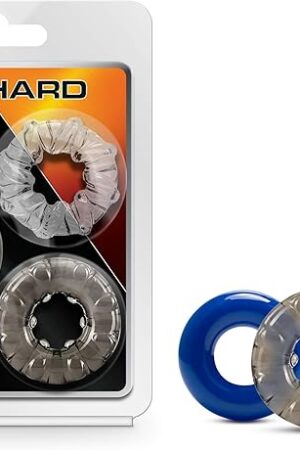 Blush Novelties Cock Ring Set - 3 Pack - Increase Stamina, Harder & Bigger Erection - Soft & Stretchy Penis Rings for Male Enhancement - Engorges Penis for Added Length & Girth - Adult Sex Toy for Men