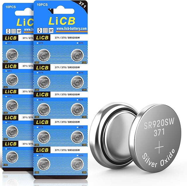 LiCB 20 Pack SR920SW 371 370 AG6 Battery 15V Button Cell Watch Batteries