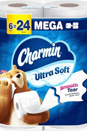 Charmin Ultra Soft Toilet Paper 6 Mega Rolls = 24 Regular Rolls