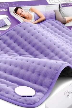 Heating Pad for Back Pain Cramps Relief - Electric Heating Pad for Neck/Shoulder/Muscle Pain - 6 Heat Settings, Auto Off, Moist Heat Options, Machine Washable, Mothers Day Gifts for Mom, Women - XL