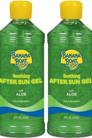 Banana Boat Soothing After Sun Gel with Aloe Twin Pack | After Sun Care Aloe Gel, After Sun Aloe, Sunburn Relief, 16oz each
