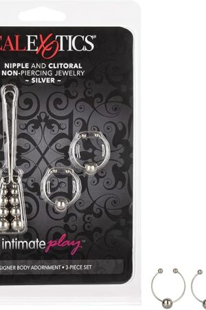 California Exotics Nipple and Clitoral Non-Piercing Body Jewelry, Silver
