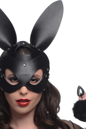 Bunny Tail Anal Plug and Mask Set