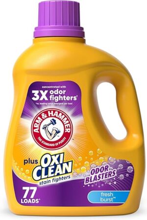 ARM & HAMMER Plus OxiClean Odor Blasters Fresh Burst, 77 Loads Liquid Laundry Detergent, 1005 Fl oz