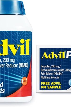 Advil Pain Reliever and Fever Reducer, Ibuprofen 200mg for Pain Relief - 300 Count, Advil PM Pain Reliever and Nighttime Sleep Aid, Ibuprofen for Pain Relief and Diphenhydramine Citrate - 2 Count