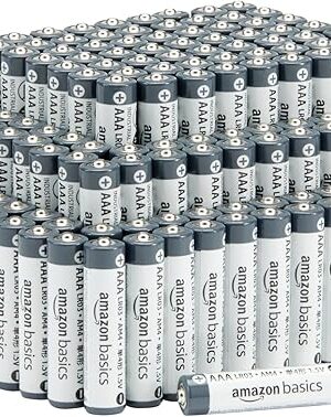 Amazon Basics 150-Pack AAA Alkaline Industrial Batteries, 1.5 Volt, 5-Year Shelf Life