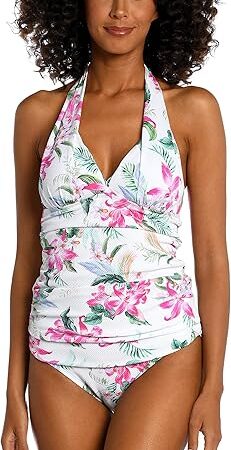 Women's V-Neck Halter Tankini Swimsuit Top