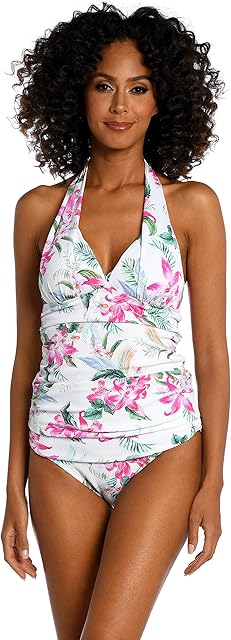 Women's V-Neck Halter Tankini Swimsuit Top