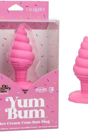 CalExotics Naughty Bits Yum Bum Ice Cream Cone Butt Plug, Multi-Colored