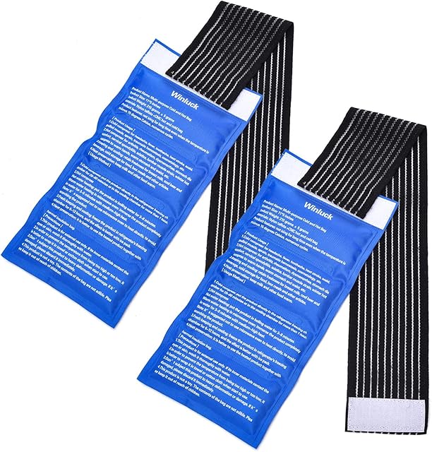 Gel Ice Cold Packs - (2-Piece Set) Soft Reusable Cold/Hot Compress, Provides Alleviate Joint and Muscle Pain Flexible Therapy from Injuries - Shoulder, Back, Knee, Neck, Ankle & More