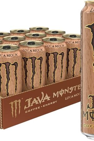Java Monster Loca Moca, Coffee + Energy Drink, 15 Ounce (Pack of 12)