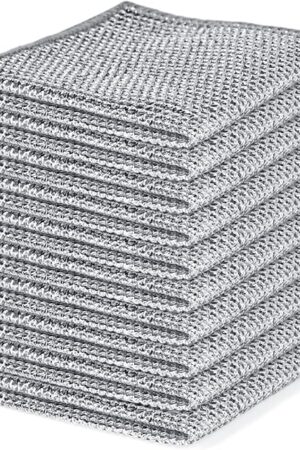 10PCS Set Non-Scratch Steel Wool Dishcloth - Multi Purpose Wire Dishwashing Rags Kitchen Towels and Dishcloths Sets Durable Cleaning Pads Bathroom Home Essentials Cleaning Supplies Tools
