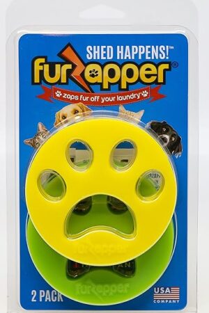 FurZapper Pet Hair Remover for Laundry, 2 Pack - Reusable Dog & Cat Hair Remover Tool As Seen on Shark Tank - Removes Pet Fur, Hair, Lint, Dander From Clothes & Laundry - Use 1 FurZapper Per Pet