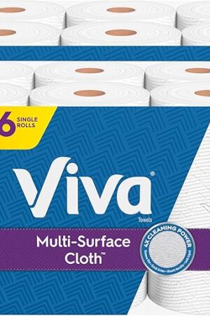 Viva Multi-Surface Cloth Paper Towels, 12 Triple Rolls, 165 Sheets Per Roll (2 Packs of 6)