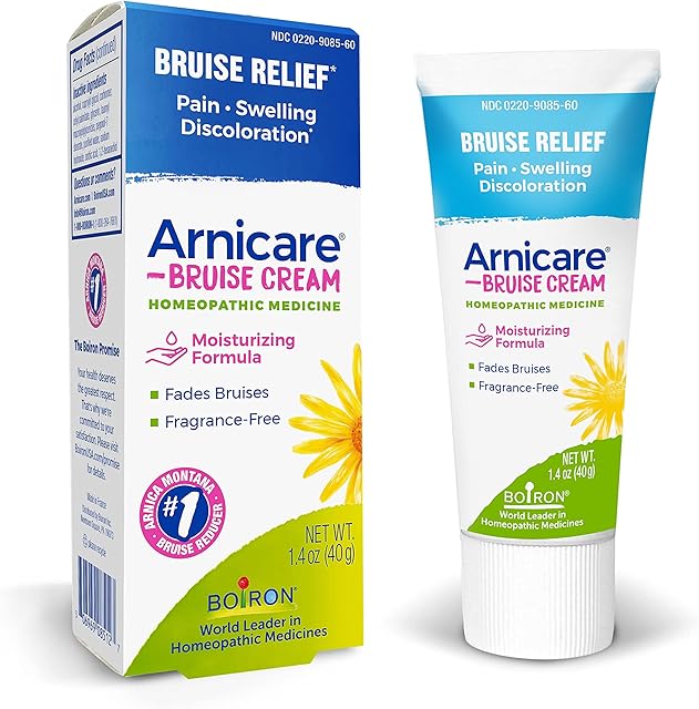 Boiron Arnicare Bruise Cream for Pain Relief from Bruising and Swelling or Discoloration from Injury - 14 oz