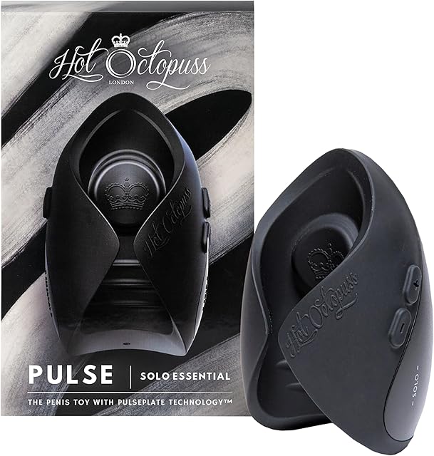 HOT OCTOPUSS | Pulse Solo Essential | Premium Male Masturbator | 7 Vibration Modes for Penis Stimulation | Sex Toys for Men | HandsFree Adult Sex Toy with Realistic Pocket Pussy Textured | Black