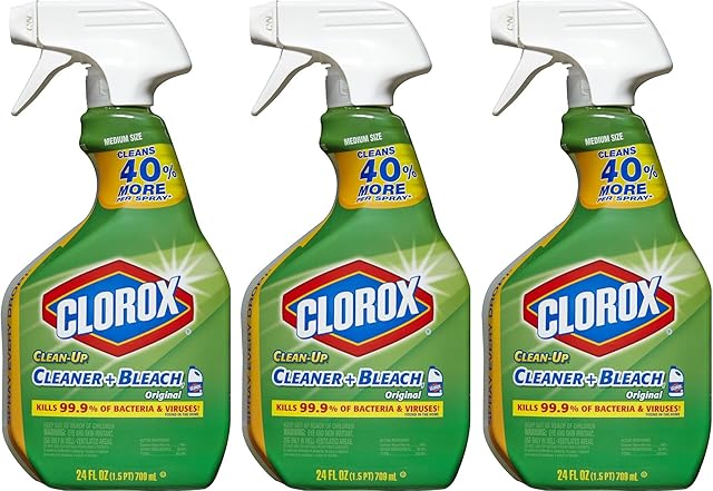 Clorox Clean-Up Bleach Cleaner Spray Value 24 Fl Oz (Pack of 3)