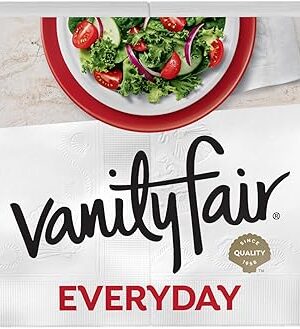 Vanity Fair Everyday Paper Napkins, 200 Count, Disposable Napkins Made Soft And Smooth For Everyday Meals