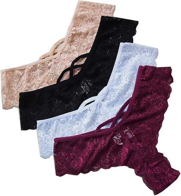 Women's Floral Lace Thongs Bikini Panties Sexy Lingerie Panty T Back Underwear&