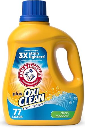 ARM & HAMMER Plus OxiClean Clean Meadow, 77 Loads Liquid Laundry Detergent, 1005 fl oz