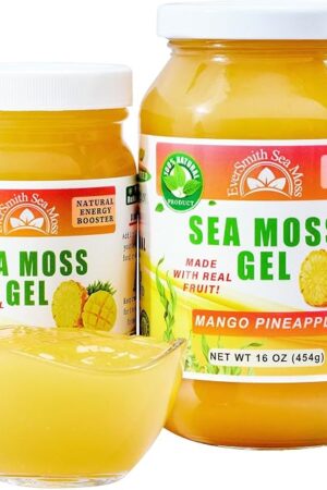 Wildcrafted Irish Sea Moss Gel | Made in USA | Rich in Vitamins & Minerals | Sea Moss Gel Raw | Nutritional Supplement | Mango Pineapple (16 oz)