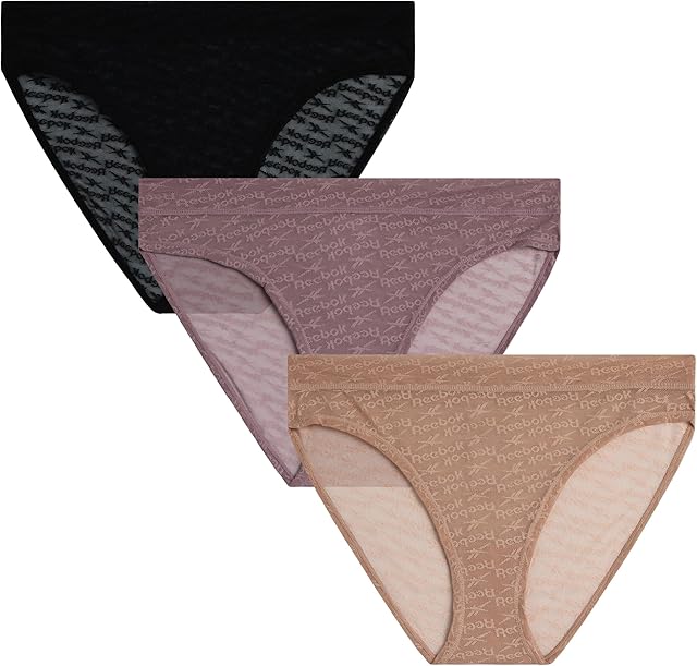 Womens Bikini Underwear - 3 Pack Lightweight Mesh Womens Underwear - High Cut Seamless Bikini Panties for Women (S-XL)
