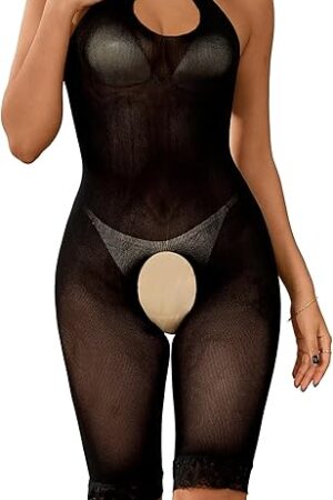 Women Fishnet Lingerie Sexy Bodysuit For Women Romper Jumpsuit Rave Party Dress Night Out Club Wear