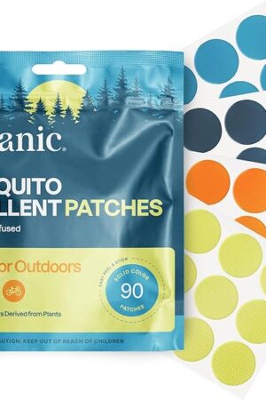 Cliganic Mosquito Repellent Stickers (90 Pack) - Patches for Kids & Adults, Natural DEET-Free, Citronella Essential Oil Infused