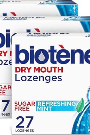 biot?ne Dry Mouth Lozenges for Dry Mouth and Fresh Breath, Dry Mouth Relief and Breath Freshener, Refreshing Mint - 27 Count (Pack of 3)