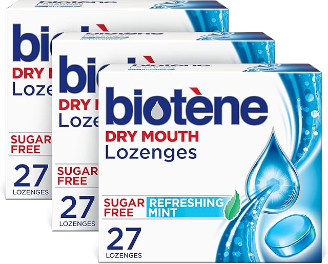 biot?ne Dry Mouth Lozenges for Dry Mouth and Fresh Breath, Dry Mouth Relief and Breath Freshener, Refreshing Mint - 27 Count (Pack of 3)