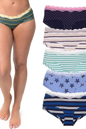 Cotton Underwear for Women, Seamless Women's Underwear Pack, Cheeky Hipster Panties