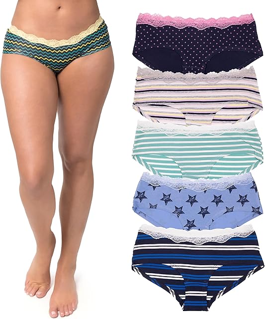 Cotton Underwear for Women, Seamless Women's Underwear Pack, Cheeky Hipster Panties