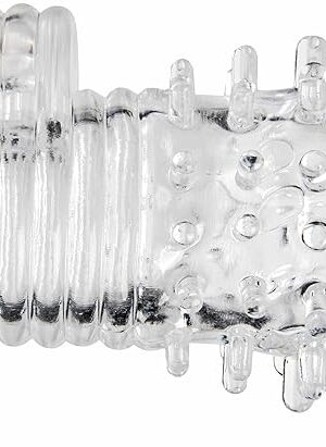 Clear Sensations Vibrating Textured Erection Sleeve Dildo (ae452)