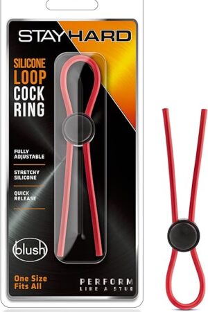 Blush Novelties - Stay Hard Liquid Silicone Loop Lasso C Ring - Strong and Stretchy - Increase Stamina - Harder Erections - Convenient Quick Release Lock - Male Penis Enhancing Sex Toy