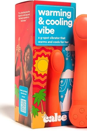 Hello Cake Vibrator - Personal Massager with Different Vibrating Modes - Made from Premium, Soft Silicone - Waterproof, Rechargeable, & Easy to Clean (Warming & Cooling Vibe)