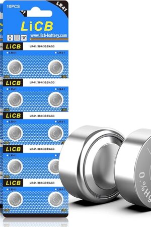 LiCB 20 Pack LR41 AG3 392 384 192 Battery 15V Button Coin Cell Batteries