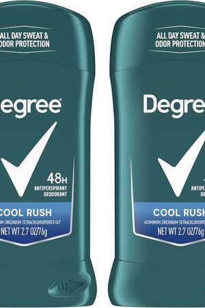 Degree Men Original Antiperspirant Deodorant Cool Rush Twin Pack 48-Hour Sweat & Odor Protection Antiperspirant For Men 27 oz
