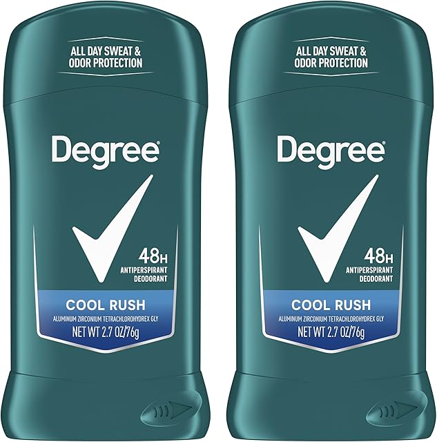 Degree Men Original Antiperspirant Deodorant Cool Rush Twin Pack 48-Hour Sweat & Odor Protection Antiperspirant For Men 27 oz